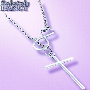 ✨HOST PICK✨Silver Cross & infinity dangle necklace 5 Stars!
